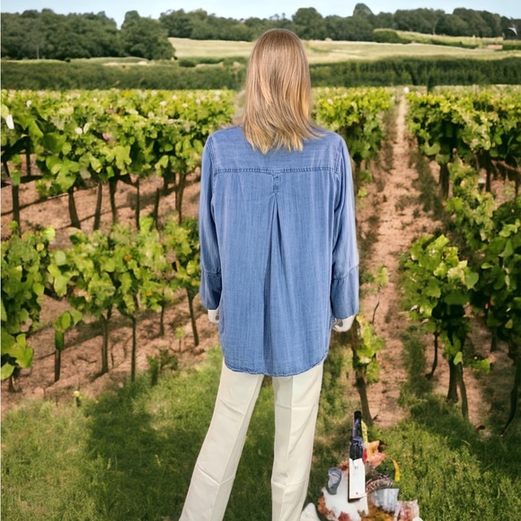 Velvet Heart Tops - Velvet ♥️ Heart 1X Denim Tencel shirt